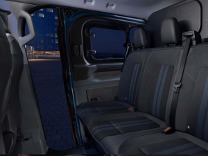 A view of three seats in the rear of the All-New Ford Transit Custom DCIV